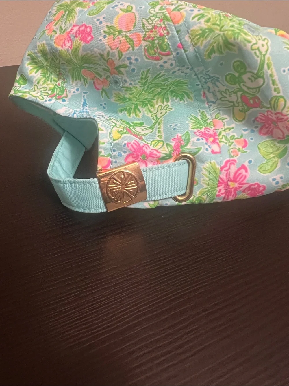 Disney x Lilly Pulitzer Run Around Hat Blue Ibiza Adjustable Ball Cap